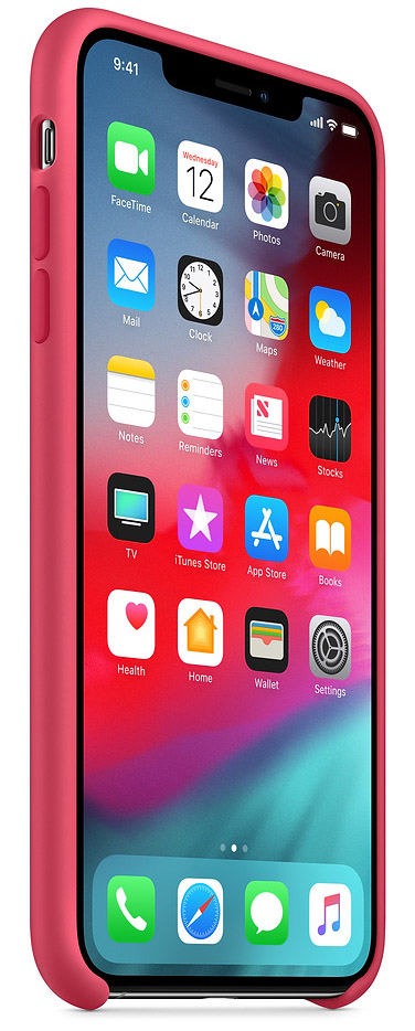 Чехол Silicone Case качество Lux для iPhone X/Xs гибискус
